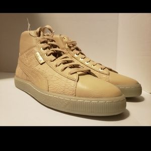 NEW PUMA Basket Mid Women's Natural Vachetta/Team Gold  9.5 Rihanna